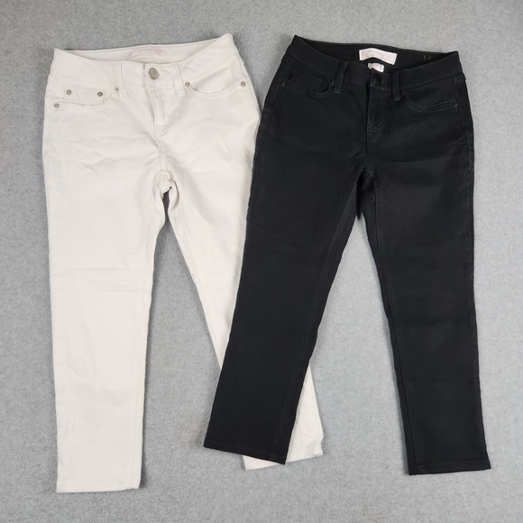 No Boundaries Other - No Boundaries Jeans Girls 3 Black White Skinny Slim‎ Stretch Lot of 2 Pants